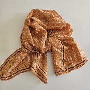 Vintage Vera Orange Design Silk Scarf